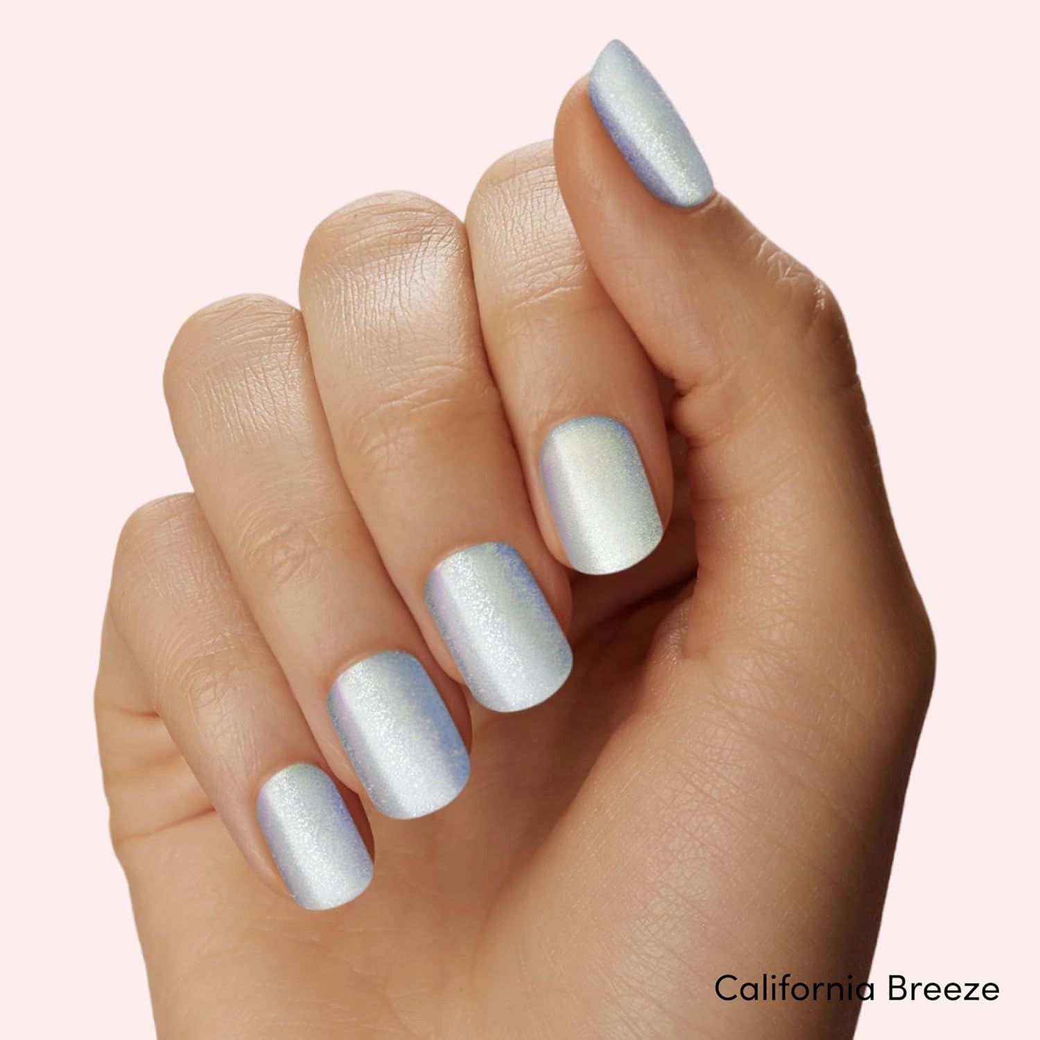 Dashing Diva Glaze Nail Strip Duo - Mermaid Tail Collection - Stone Cold & California Breeze - Long Lasting, Chip Resistant, Semi-Cured Gel Nail Strips - Contains 2 Colors