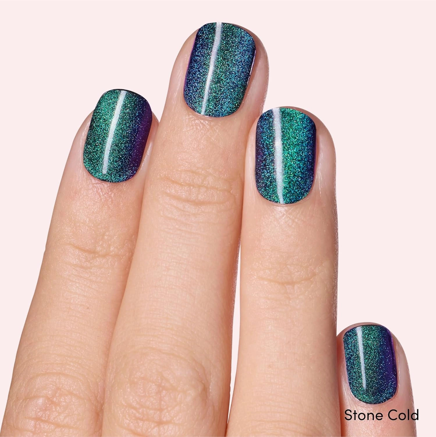 Dashing Diva Glaze Nail Strip Duo - Mermaid Tail Collection - Stone Cold & California Breeze - Long Lasting, Chip Resistant, Semi-Cured Gel Nail Strips - Contains 2 Colors