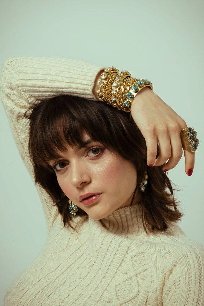 Davian Ring in Antique Gold: Clear