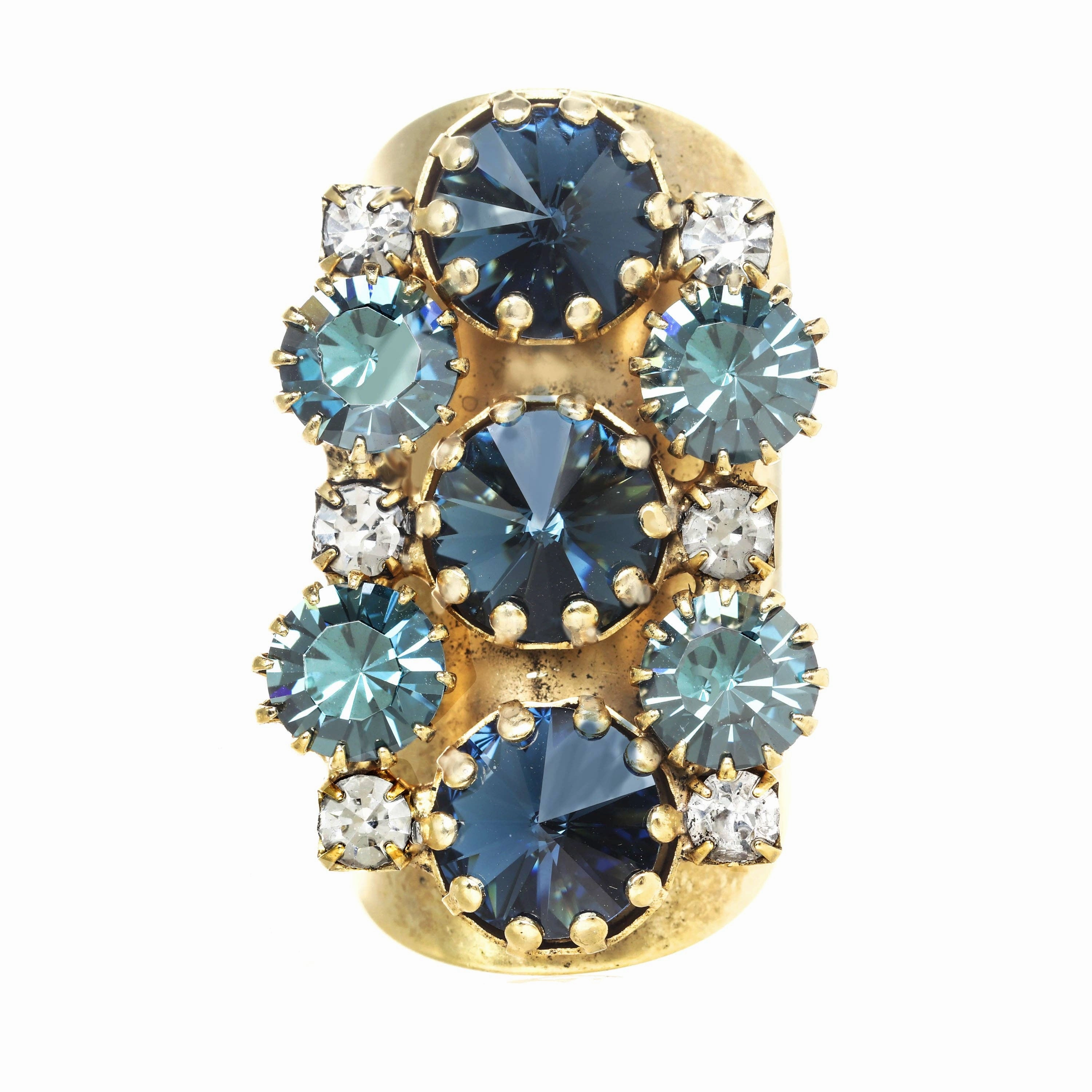 Davian Ring in Antique Gold: Clear