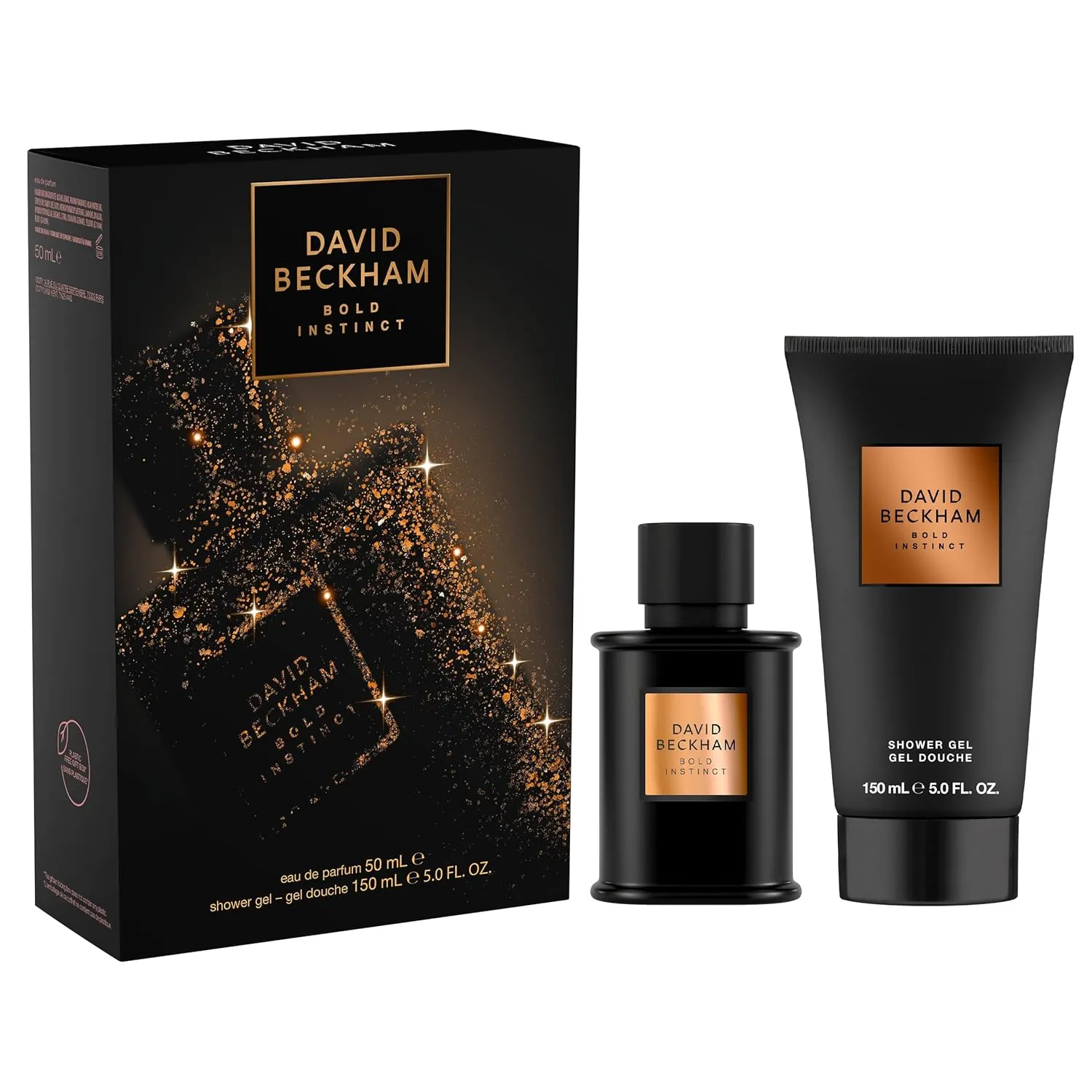 David Beckham Bold Instinct Eau de Parfum   Shower Gel Gift Set, Notes of Laurel Leaf, Warm Nutmeg, and Smokey Wood, Men's Fragrance, Long Lasting, Everyday Fragrance