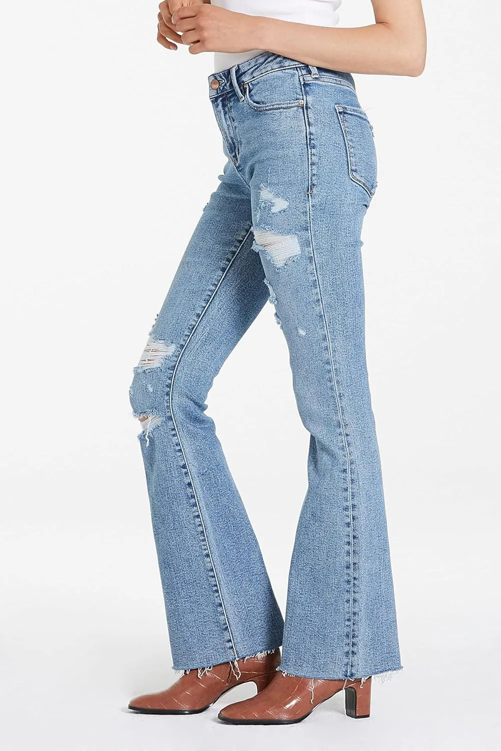 DEAR JOHN Jaxtyn Women's Bootcut Jeans Mid-Rise Midwaisted Full Inseam Comfort Stretch Denim fit