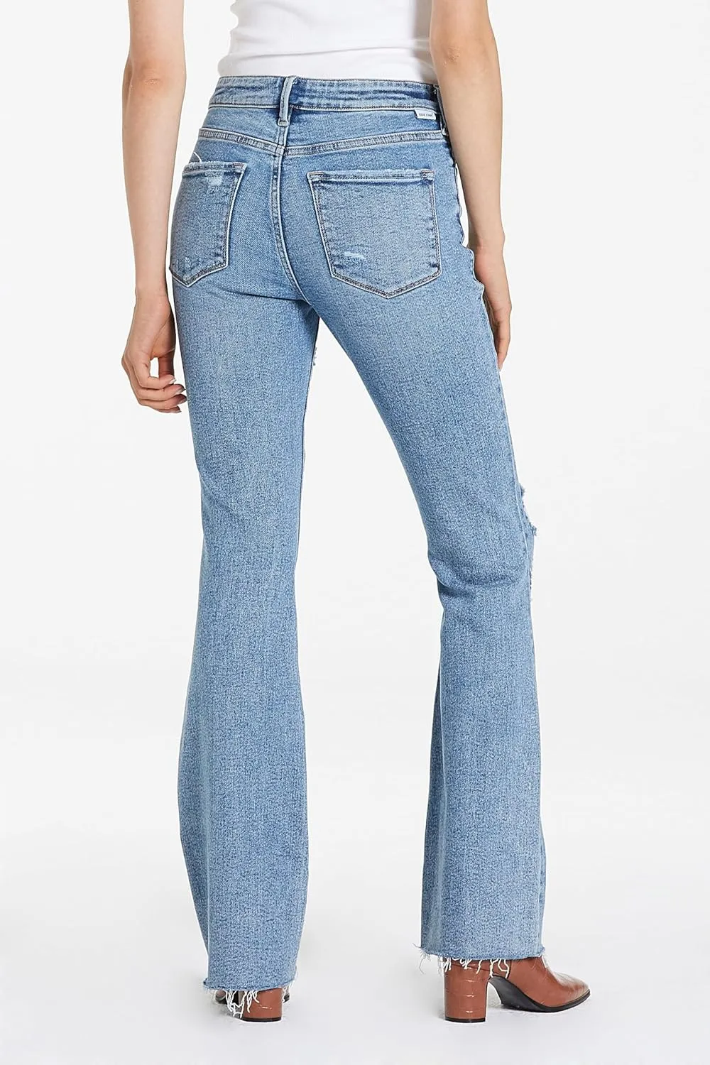 DEAR JOHN Jaxtyn Women's Bootcut Jeans Mid-Rise Midwaisted Full Inseam Comfort Stretch Denim fit