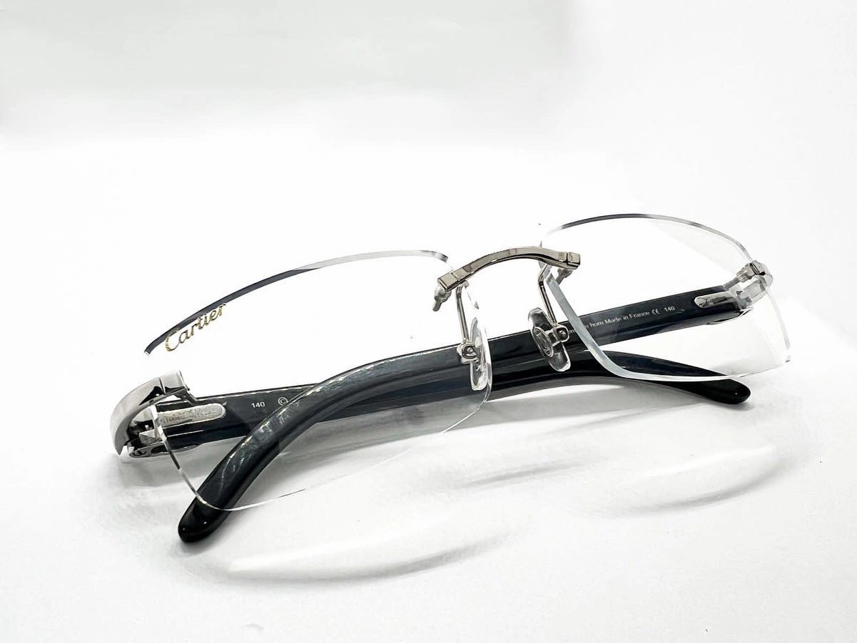 Decor C Black & Silver Buffs 56 Eyeglasses