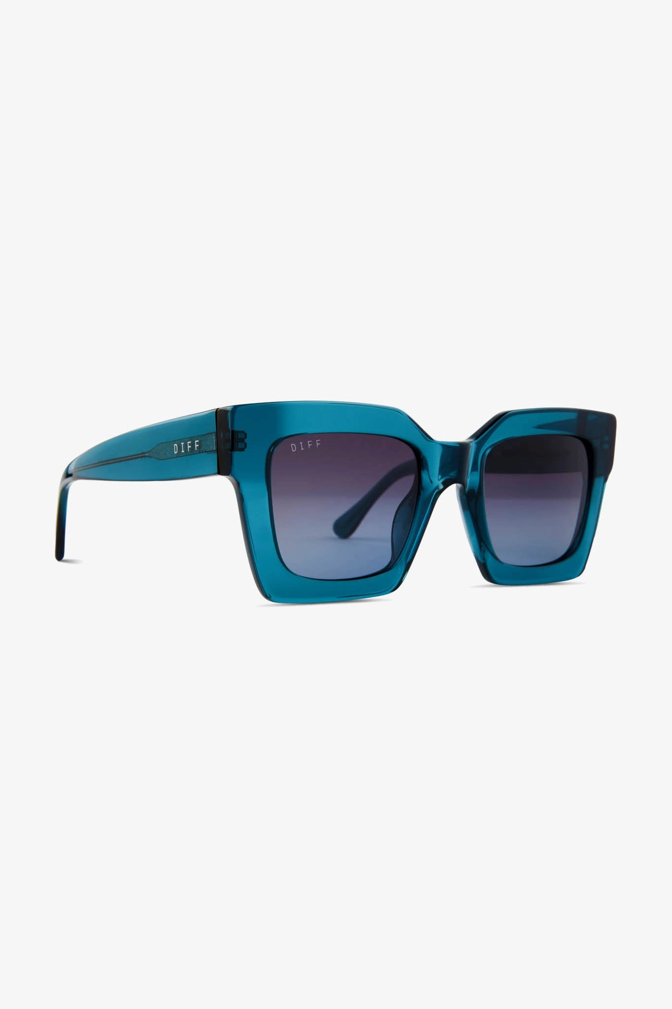 Deep Aqua Blue Gradient Dani Sunglasses