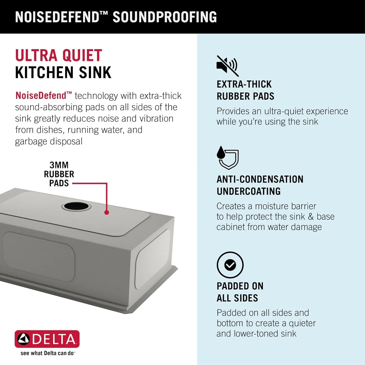 Delta Rivet 27 Inch Black Stainless Steel Undermount 16 Gauge Workstation Kitchen Sink Single Bowl in PVD Gunmetal Finish with WorkFlow Ledge and Accessories, 95B9031-27S-GS