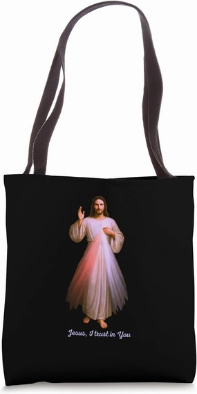 Divine Mercy Jesus Realistic New Image Tote Bag