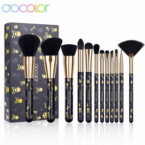Docolor Goth Makeup Brush Set 12Pcs Professional Makeup Brushes