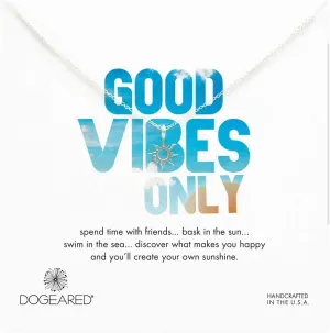 Dogeared Good Vibes Only Radiant Sun Necklace, Sterling Silver