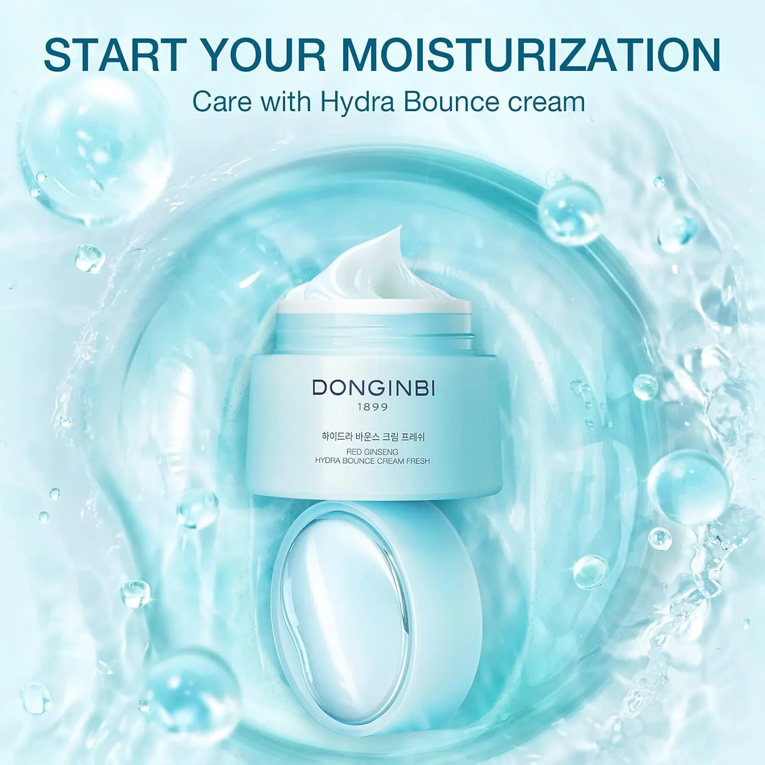 Donginbi Red Ginseng Hydra Bounce Cream Fresh - Korean Red Ginseng Skin Moisturizing Face Cream for Dry and Oil Skin Moisturizing Cream, 0.84 oz / 25 ml