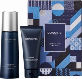 Donginbi Red Ginseng Homme All-in-One Special Set - Cleansing Foam EX & All-in-One Fluid, Moisturizing Toner with Red Ginseng, Korean Skin Care