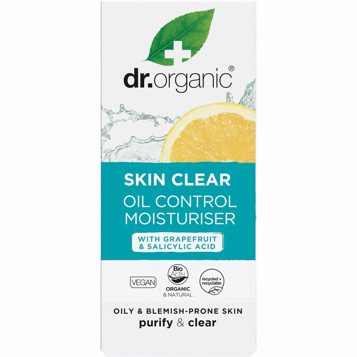 Dr Organic Oil Control Moisturiser Skin Clear - Organic Tea Tree