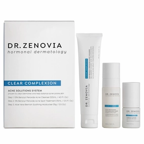 Dr. Zenovia Clear Complexion Acne Solutions System – 3-Step Hormonal Acne Treatment Kit