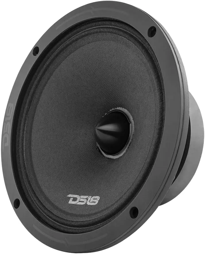 DS18 PRO-ZXI8.4BM 8 Inches Car Audio Mid-Range Loudspeaker with Bullet 700 Watts 4-Ohm (1 Speaker)