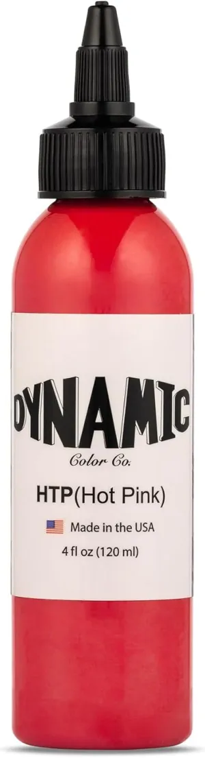 Dynamic Color Co Hot Pink Tattoo Ink (4oz Bottle): Vibrant, Sterilized, Vegan & USA-Made Since 1990 – Trusted by Artists Worldwide