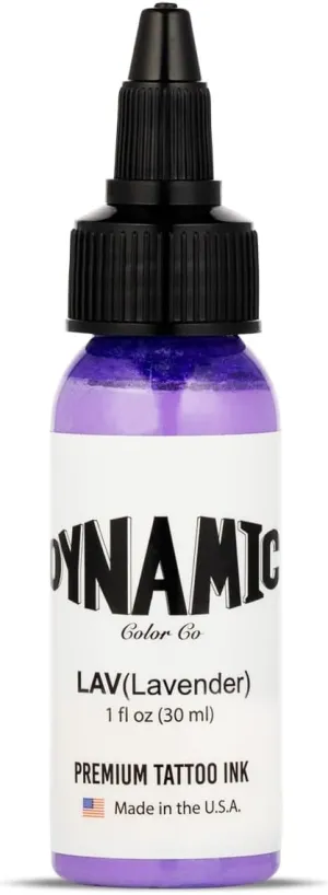 Dynamic Color Co. - Lavender Color Tattoo Ink, Long Lasting Vivid Color, Sterilized, Made in USA, Since 1990 (1 oz Bottle)