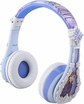 eKids Disney Frozen 2 Bluetooth Headphones with Microphone, Volume Reduced to Protect Hearing, Adjustable Wireless Headphones for School Home Travel, for Fans of Anna and Elsa