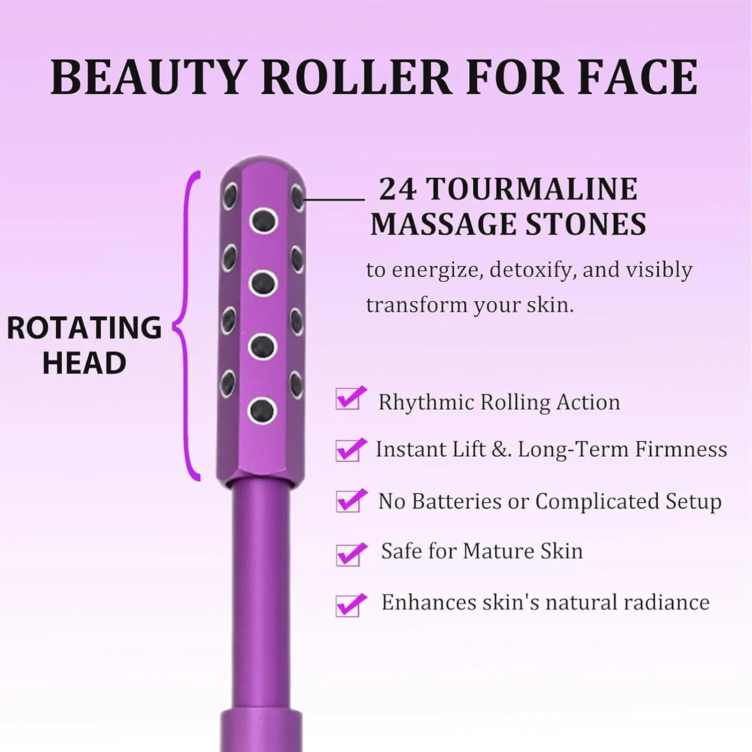 Elarique Glow Sculpting - Beauty Roller Uplift Facial Massaging Beauty Tool Facelift Pro Roller Facial Massage Tool for Lifting and Skin Care for Skincare (Red)