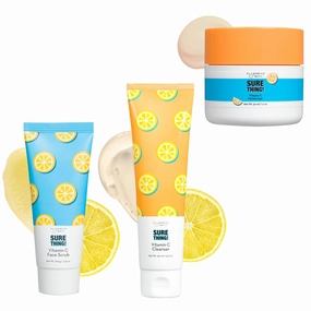 Elizabeth Mott Vitamin C Face Scrub, Cleanser, and Moisturizer | Vegan and Cruelty-Free Skincare for Brightening and Glowing Skin