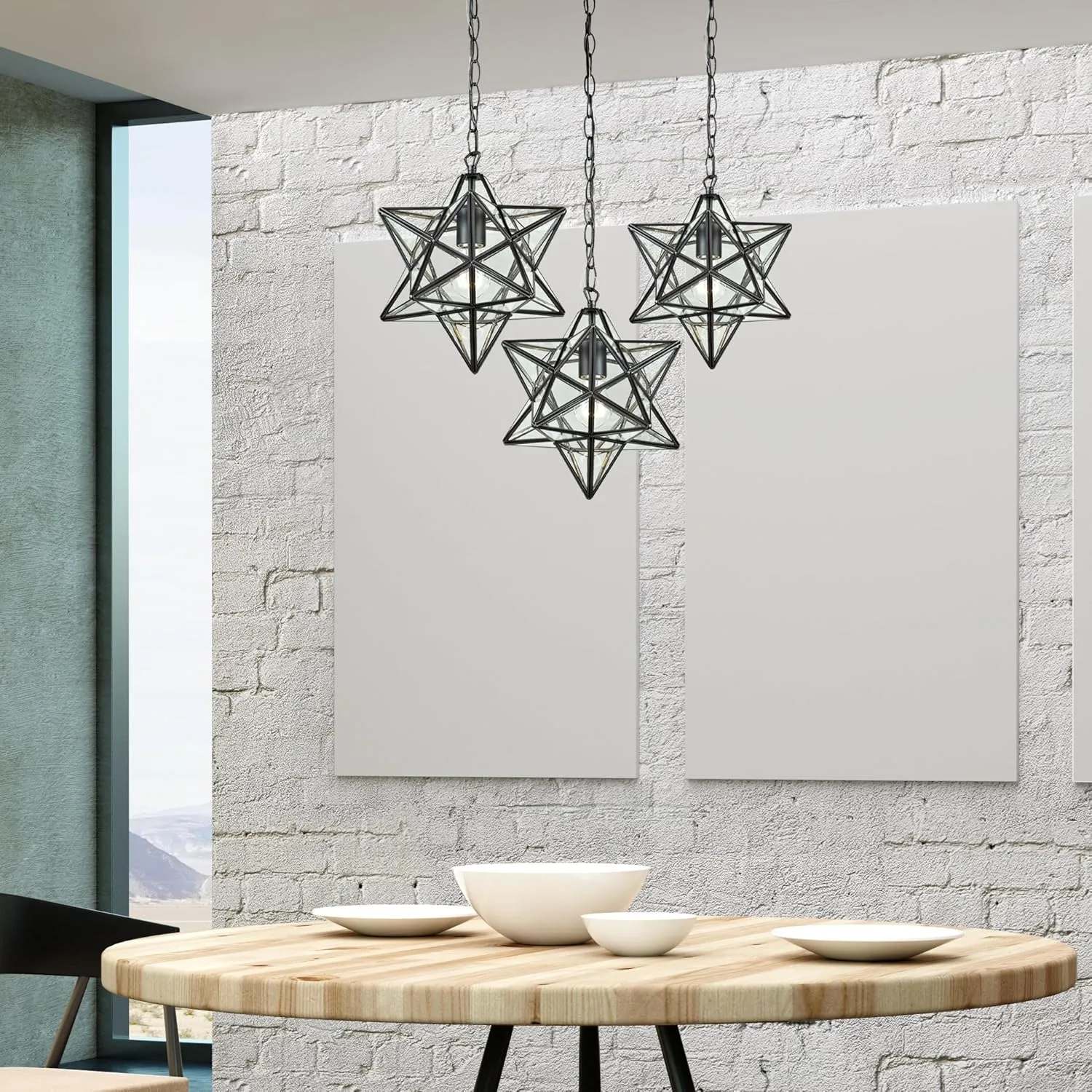 Elk Home Star Mini Pendant - 12-inch Wide, 1 Light Moravian Star in Oil Rubbed Bronze Finish with Clear Glass, Traditional Luxe/Glam Style for Entryway, Home or Indoor Industrial Lighting Decor