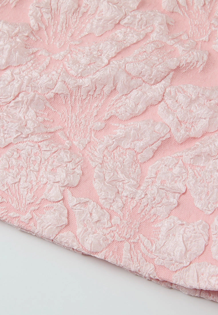 Embossed-effect Jacquard Dress