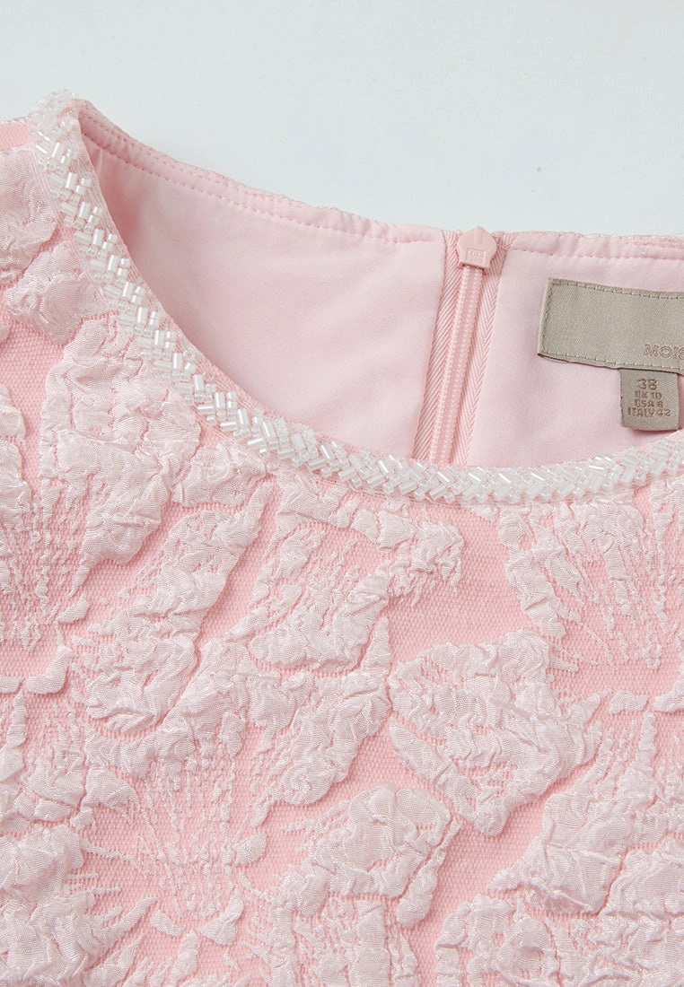 Embossed-effect Jacquard Dress