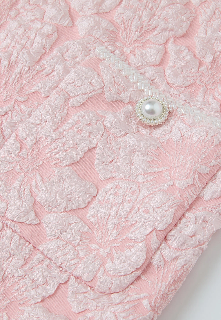 Embossed-effect Jacquard Dress