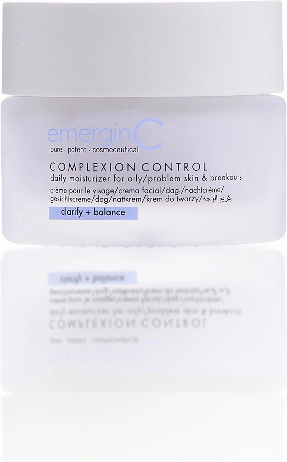 emerginC Complexion Control - Lightweight Facial Moisturizer Cream for Oily, Combination   Blemish Prone Skin - Day and Night Cream for Oily Skin (1.6 oz, 50 ml)