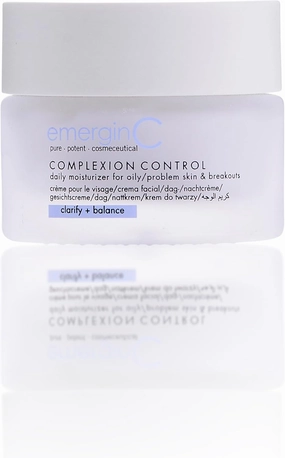 emerginC Complexion Control - Lightweight Facial Moisturizer Cream for Oily, Combination   Blemish Prone Skin - Day and Night Cream for Oily Skin (1.6 oz, 50 ml)