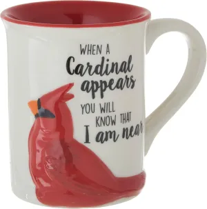 Enesco Our Name is Mud Bereavement Comforting Cardinal Always Near Sculpted Coffee Mug, 16 Ounce, Multicolor