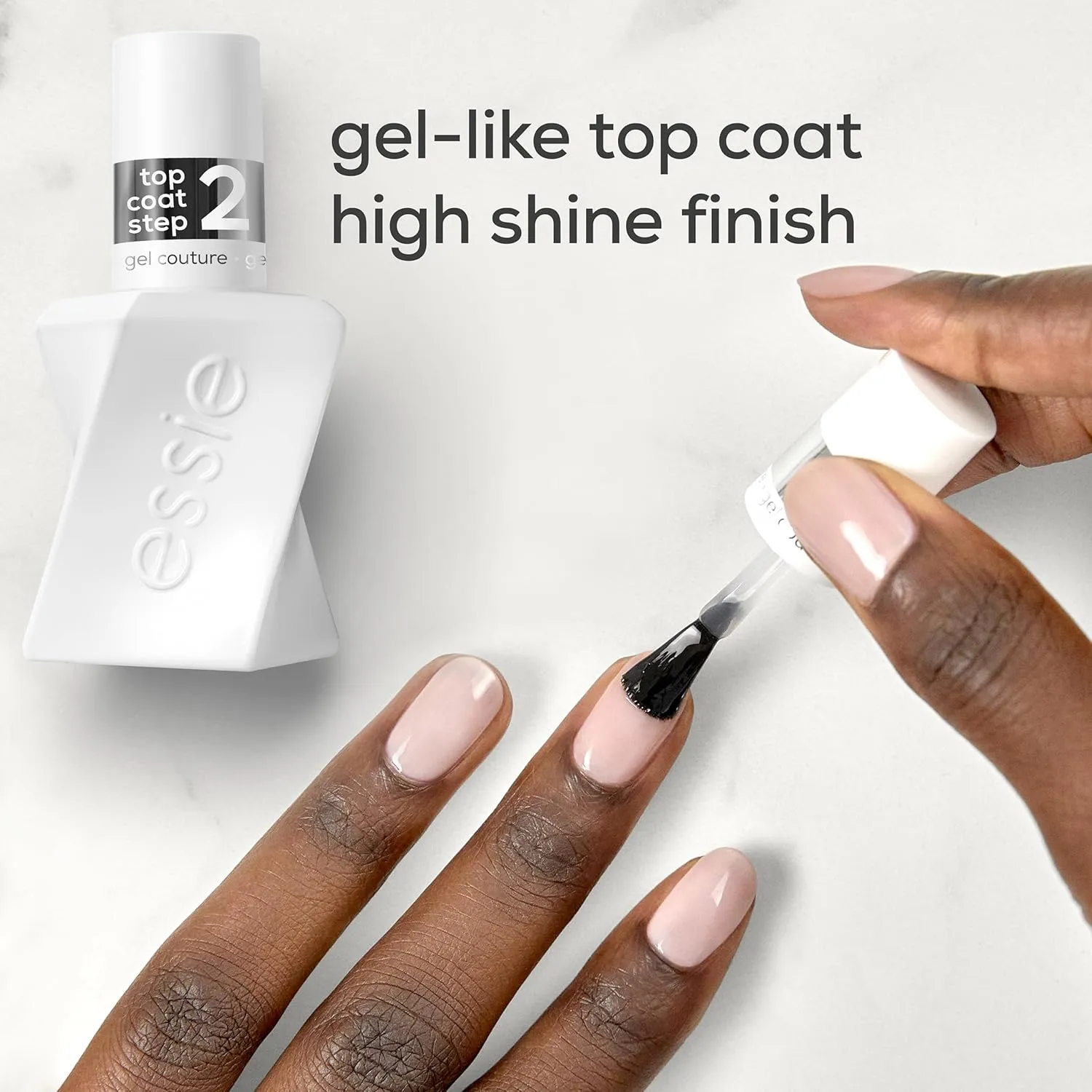 Essie Gel Couture Longwear Nail Polish Kit, Sheer Nude Pink, Fairy Tailor   Top Coat, 0.46 fl oz each