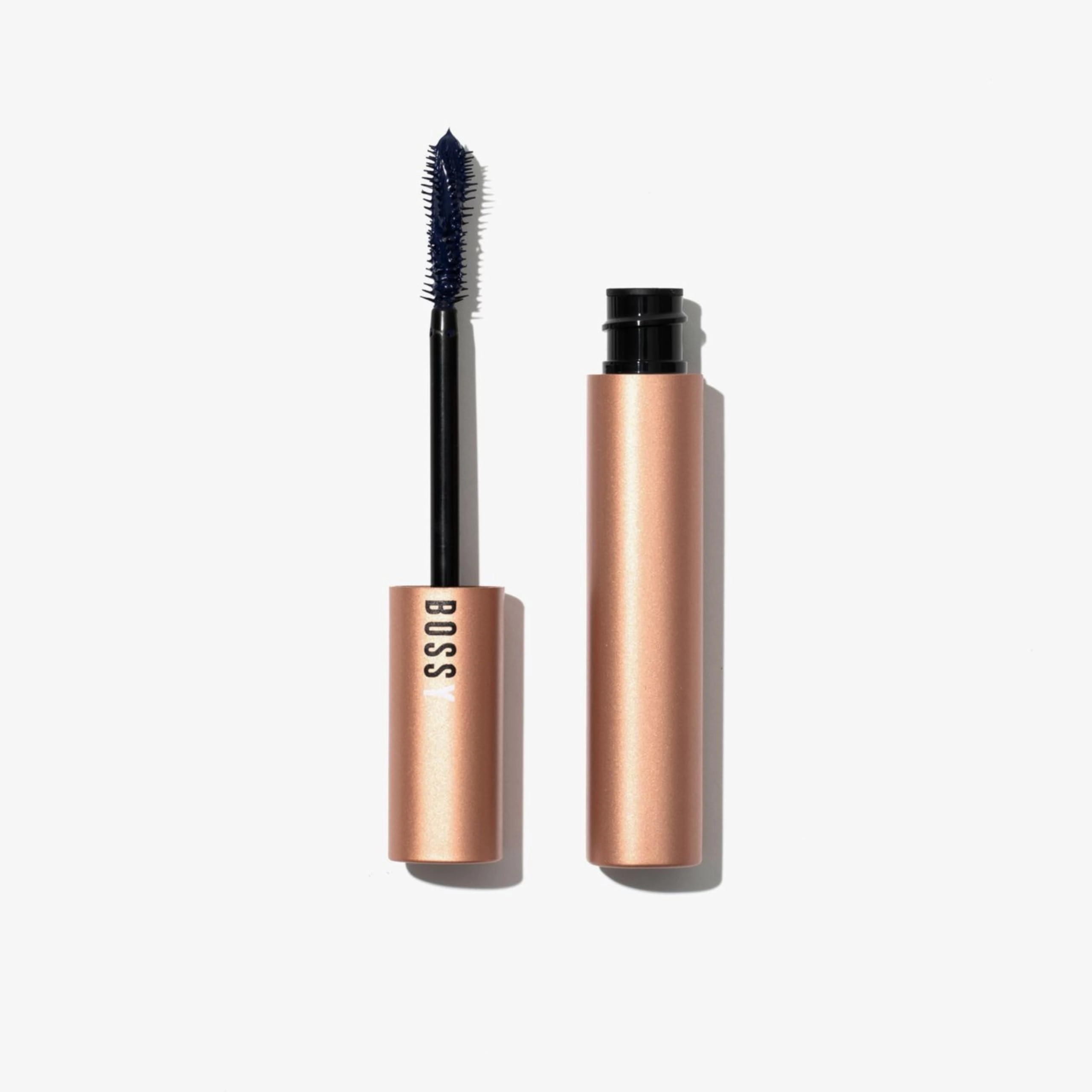 Extremely Bossy By Nature Bossy Cosmetics Mascara for Grande Volume & High Length, Provides Instant Lash Lift, Unique Wand for Eye Makeup Control & Volume, Vegan, Cruelty Free (SAPPHIRE-BLUE)