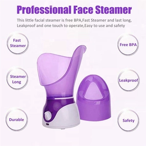 Facial Steamer Nano Ionic Hot Steam For Face Personal Sauna SPA Quality Moisturizing Pores Cleanse Clear Blackheads Acne Impurities Skin Cares Mini Home
