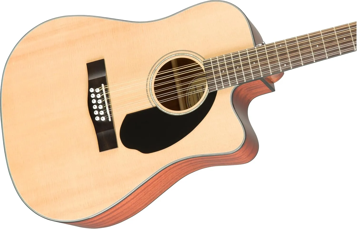 Fender 12-String Acoustic Electric Guitar, with 2-Year Warranty, with Fishman Acoustic Guitar Pickup with Tuner and Equalizer, Rounded Walnut Fingerboard, Glossed Natural Finish, Mahogany Body
