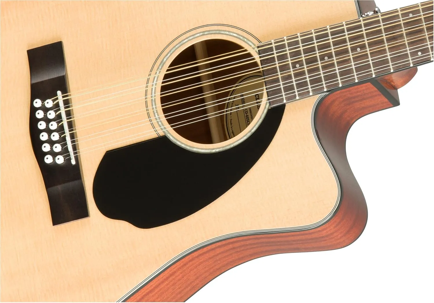 Fender 12-String Acoustic Electric Guitar, with 2-Year Warranty, with Fishman Acoustic Guitar Pickup with Tuner and Equalizer, Rounded Walnut Fingerboard, Glossed Natural Finish, Mahogany Body