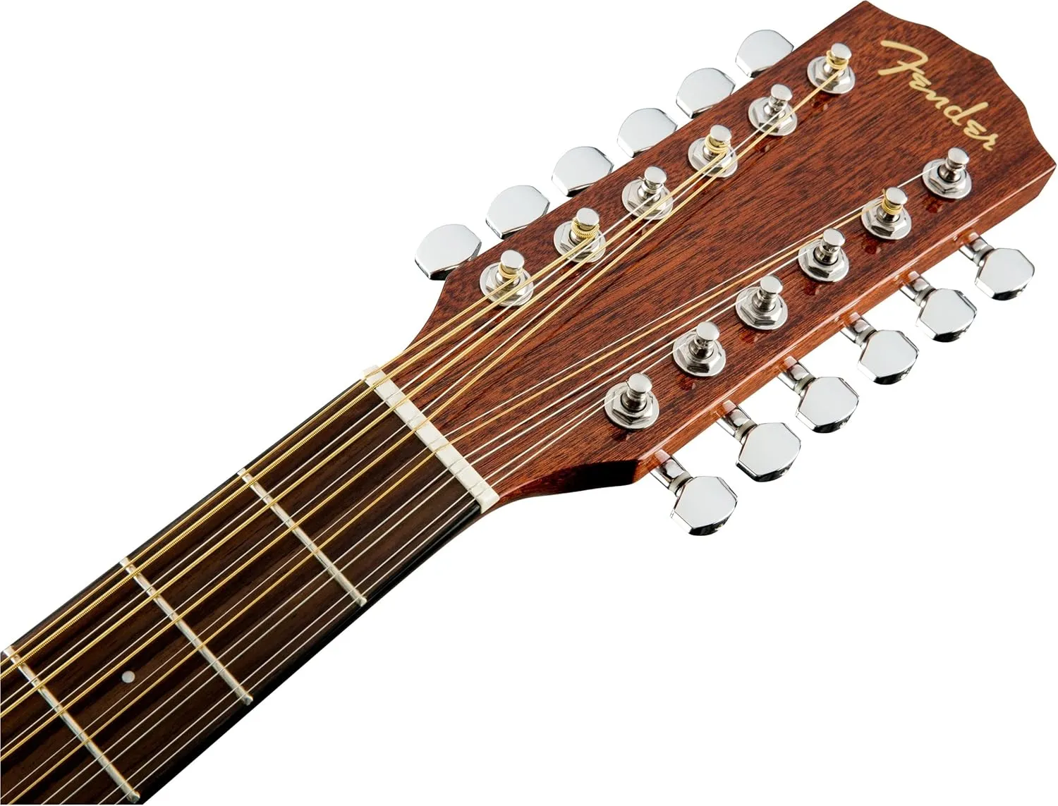 Fender 12-String Acoustic Electric Guitar, with 2-Year Warranty, with Fishman Acoustic Guitar Pickup with Tuner and Equalizer, Rounded Walnut Fingerboard, Glossed Natural Finish, Mahogany Body