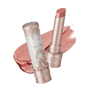 Flower Knows Little Angel Matte Lipstick,Super Soft & Ultra Silky Lip Mud Stick,Long Lasting & Moisturizing Vegan Lip Makeup for Girls&Women,Velvety Nude Peachy Finish(C01 Starry Cross)