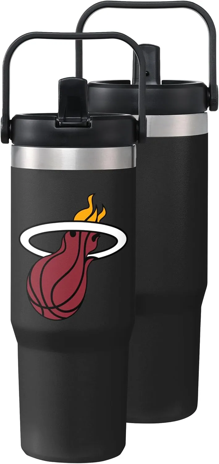 FOCO NBA 30 oz Solid Tumbler with Straw