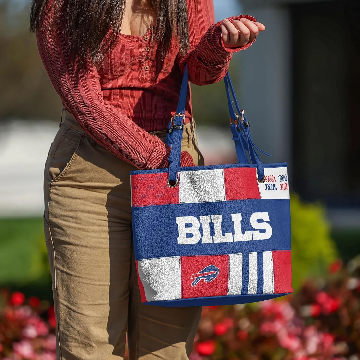 FOCO NFL Team Logo Printed Collage Tote Bag