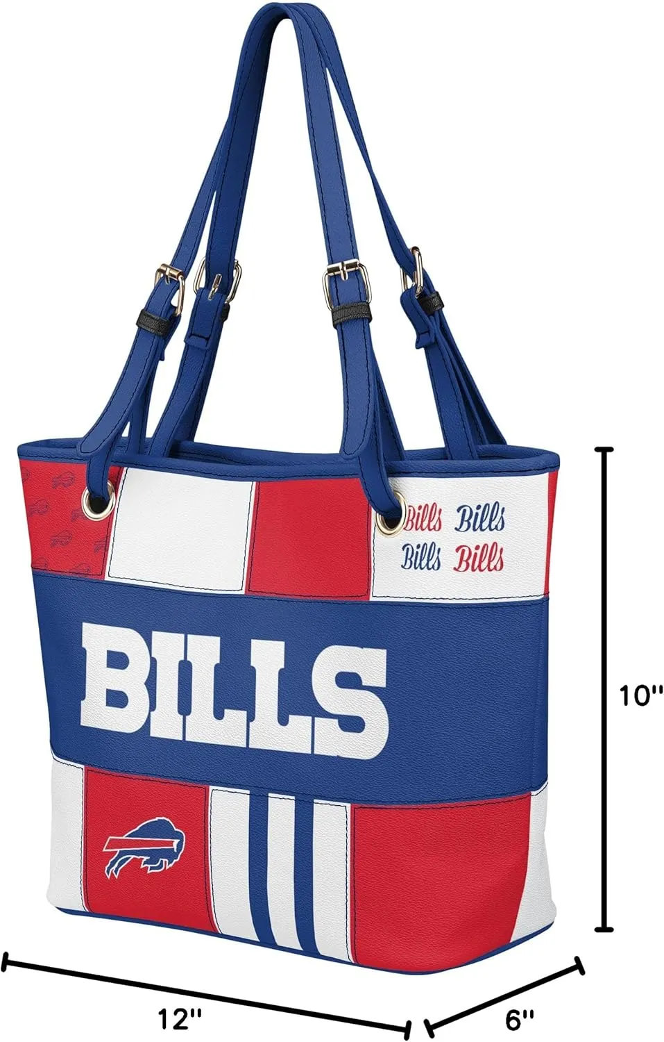FOCO NFL Team Logo Printed Collage Tote Bag