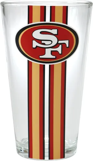 FOCO NFL unisex-adult NFL Team Logo Barware Drink 16oz Pint Glass