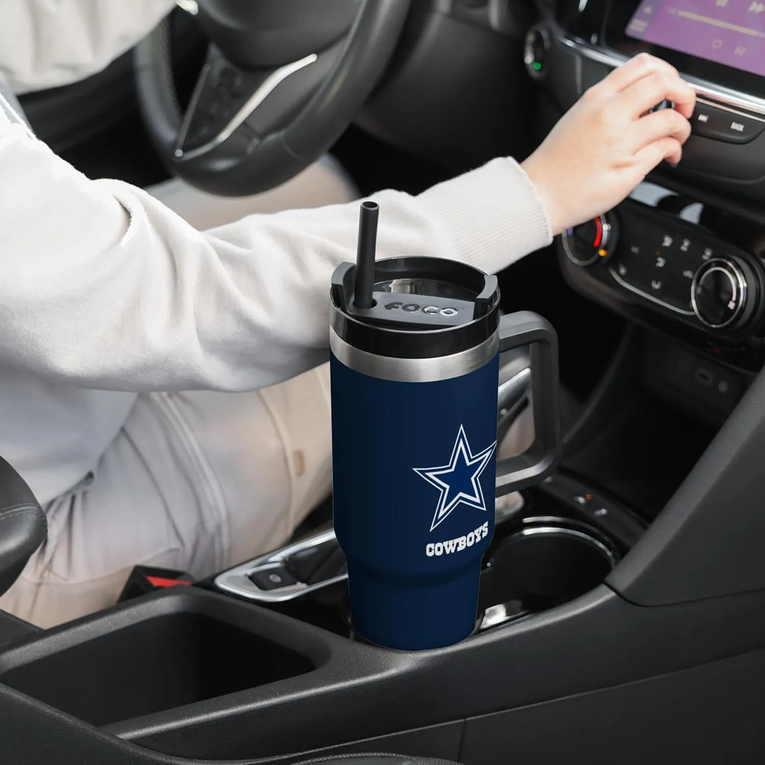 FOCO NFL unisex-adult NFL Team Logo Insulated Travel Mug 40oz XL Tumbler