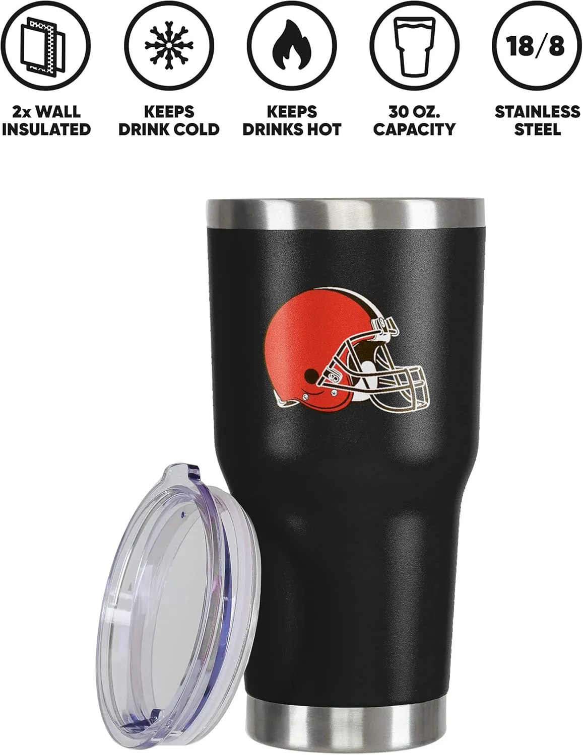 FOCO NFL unisex NFL Team Logo 30oz Insulated Stainless Steel Travel Mug Tumbler