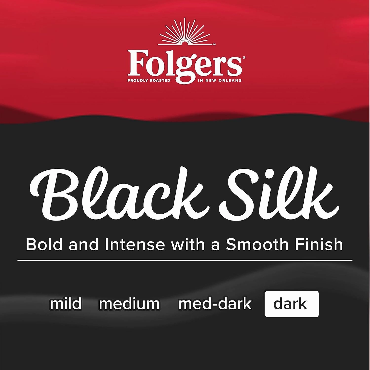 Folgers Black Silk Dark Roast Coffee, 9.6 Ounces (Pack of 6)