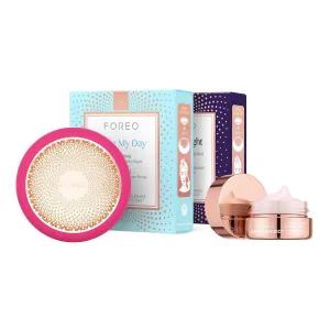 FOREO Hyper Hydra UFO 3 Bundle - Face Moisturiser Device   14 UFO Activated Masks   Hydrating Night Mask, 0.5 oz - Red Light Treatment, Thermo & Cryo Treatment - Skin Care - Fuchsia