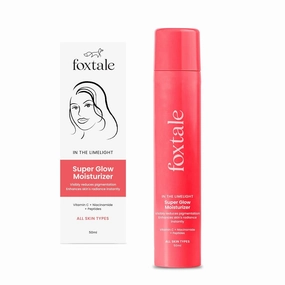 Fox.tale Vitamin C Super Glow Moisturizer with Niacinamide & Peptides, Visibly Reduces Pigmentation, Enhances Skins Radiance Instantly, For All Skin Types, Women & Men - 50ml, Cream