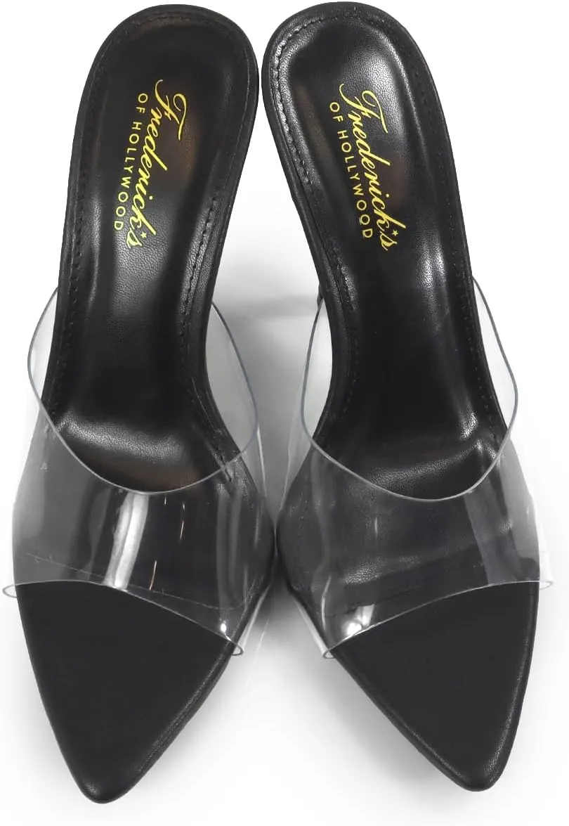 FREDERICK'S OF HOLLYWOOD Pointed Toe Transparent W Stiletto Heel, FOH-Adella
