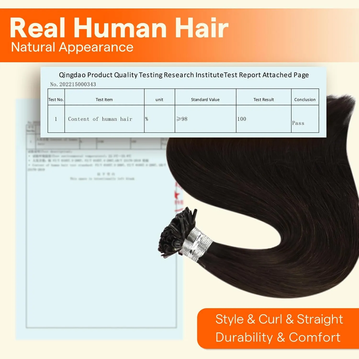 Full Shine U Tip Hair Extensions Human Hair Color 2 Darkest Brown Keratin Bond Hair Extensions Real Human Hair 50g/50s Fusion Extensions 22 Inch Natural Straight Hair add Length