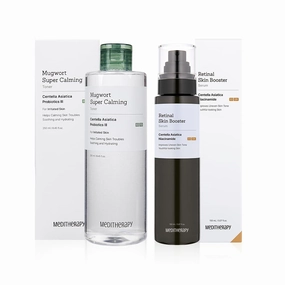Gentle Repair Duo – Retinal Skin Booster Serum   Mugwort Super Calming Toner – Low-Irritation Korean Skincare for Barrier Strengthening, Tone & Texture Improvement – Ideal for Beginners with Sensitive