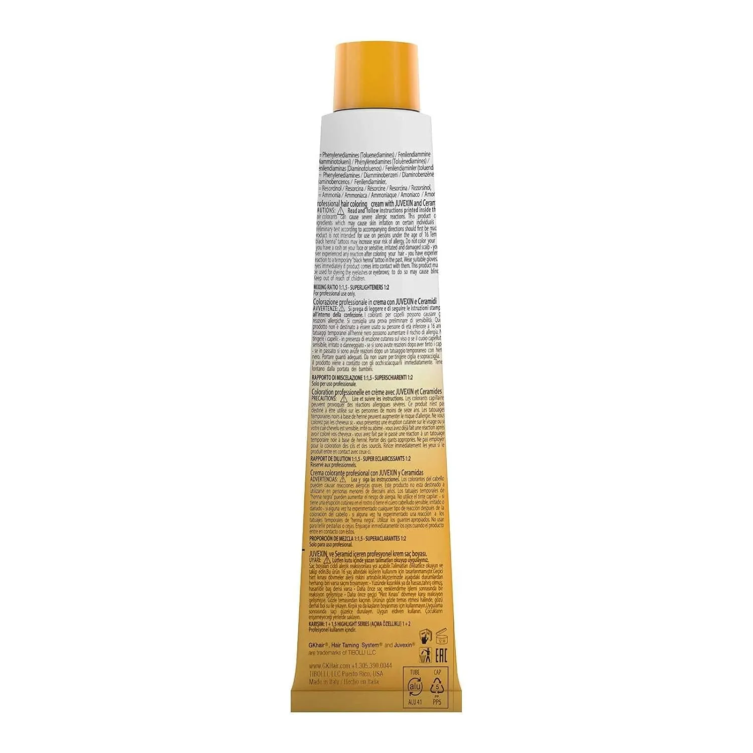 GK HAIR Global Keratin 10.1 Platinium Full Blonde Hair Color Cream Tube (3.4 Fl Oz/100ml)   20 Volume Developer (5 Fl Oz/150ml) - Professional Permanent Long Lasting Toner Dye